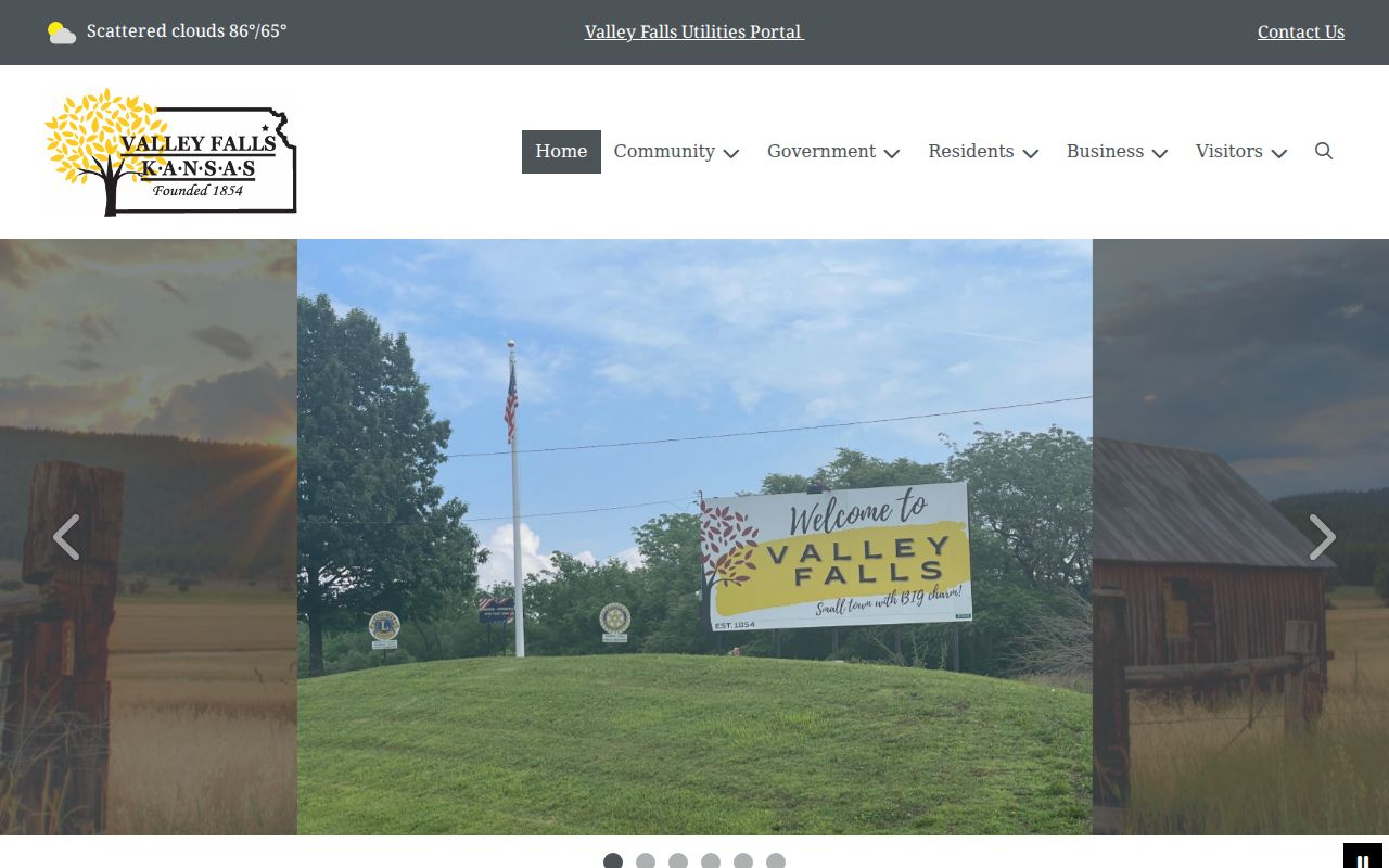 Official Valley Falls city home page and City Hall contact information